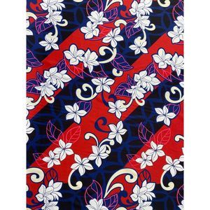 Hawaiian Tropical Hibiscus Polynesian Fabric Peach Skin Fabric by the Yard 58"